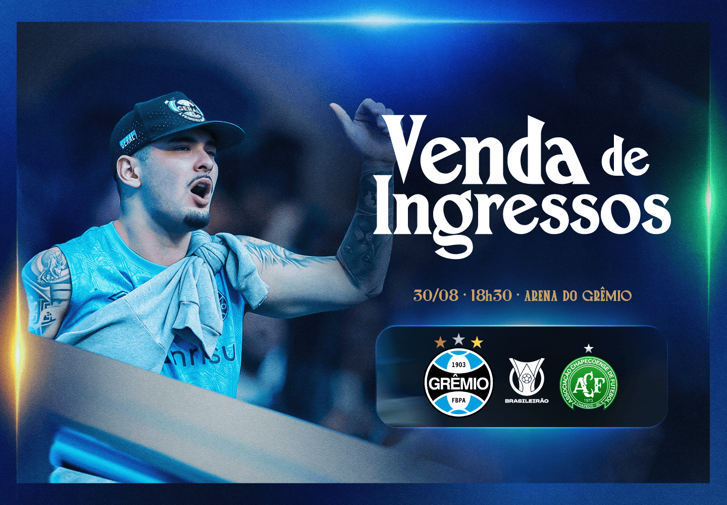 Brasileirão: Venda de ingressos para Grêmio x Chapecoense
